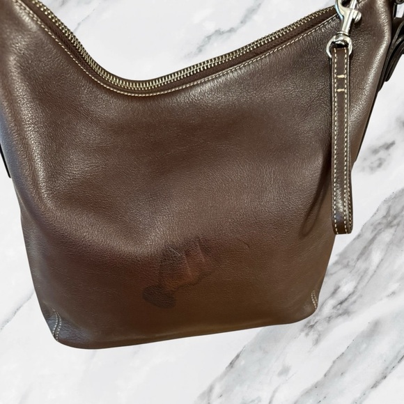 COACH Vintage Legacy Brown Slim Hobo Duffle Shoulder Bag Y2K 9325 - Picture 3 of 10